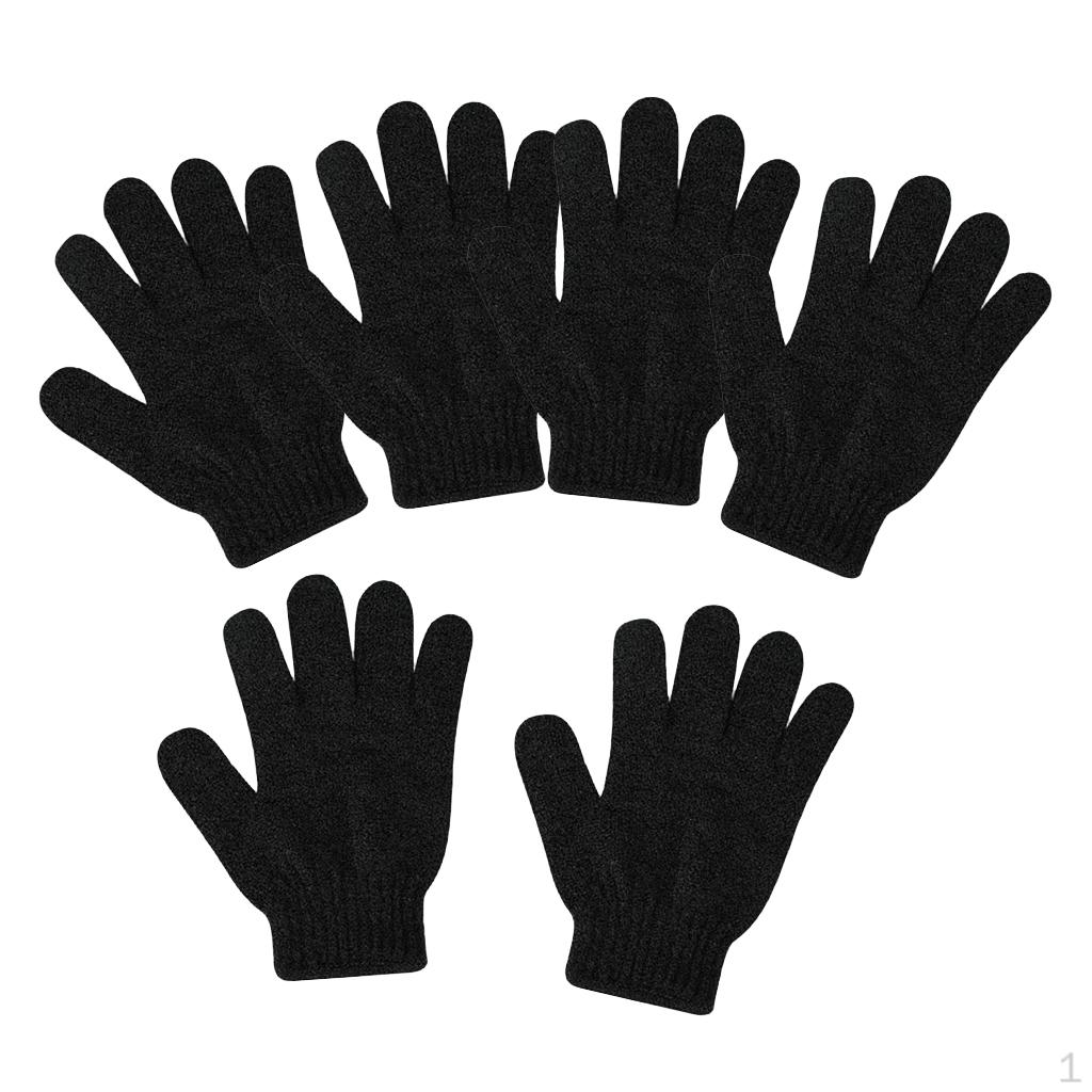 3 Pair Nylon Bath Shower Exfoliating Scrubber Gloves For