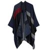 Womens Knitted Double-sided Thick Shawl Blanket Air Conditioner Room Warm Fashion Versatile Cape