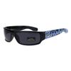 Locs Mad Dog Hardcore Gangster Cholo Narrow Rectangular Sunglasses with Blue Free Size Bandana, Blue,