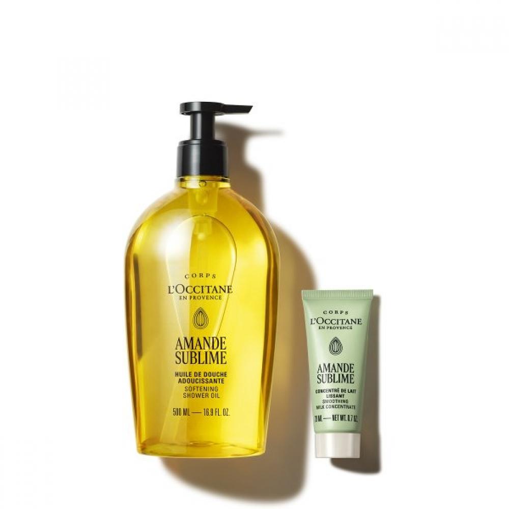 L Occitane aLmond Softening Shower oiL Set 500mL  +deLuxe 1 Type Single option