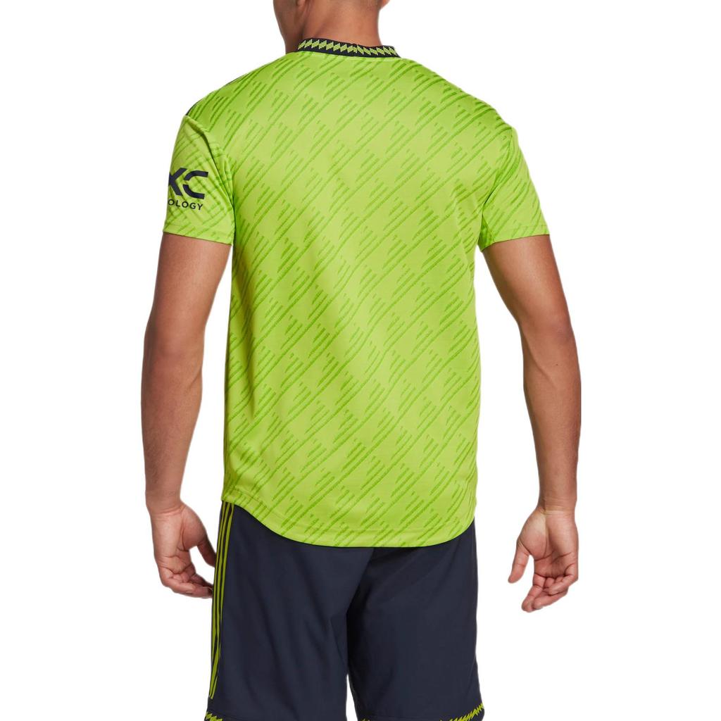 adidas Camiseta auténtica de tercera equipación del Manchester United para hombre, color verde, HE2979