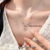 S925 Korean Sweet Hollow Four-Leaf Clover Necklace - Elegant Clavicle Chain Jewelry with Niche Fashion Design
