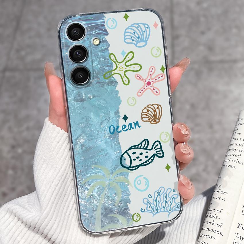 Casing For Samsung A16 A17 A15 A14 A13 A12 A10 A26 A25 A24 A23 A22 Phone Cover Cute Penguin Pattern Transparent Silicone Shell For Samsung Bumper Case