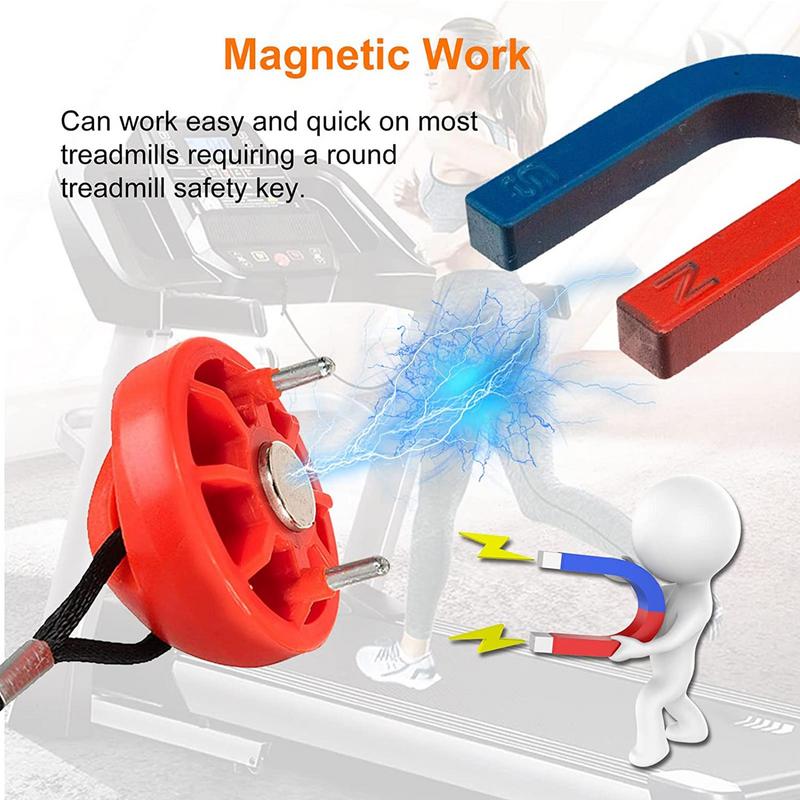 1pc Treadmill Magnetic Safety Switchs Magnet Safety Key Treadmill Magnet Clip Wide Compatible Treadmill Protection Device