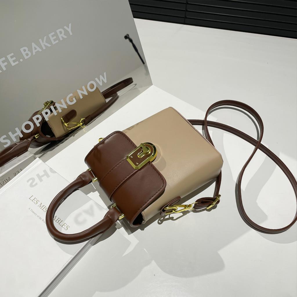 Vintage Crossbody Bag for Women Lightweight PU Adjustable Strap Decorative Lock Perfect for Daily Use Travel Shopping handbag