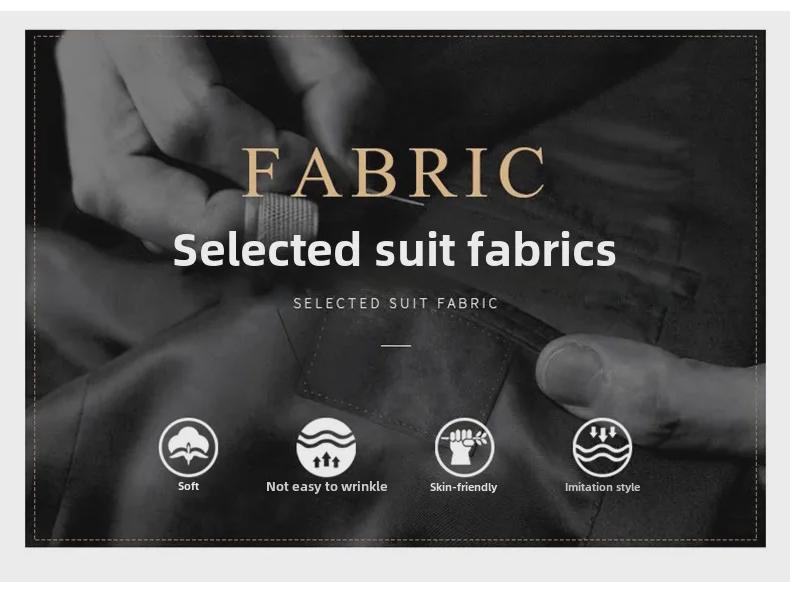 2024 Herren Schwarzer Formaler Anzug: High-End Zweiteiler Business-Outfit mit einem Knopf für Herren.