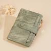 Women Short Wallet Zipper Coin Pocket Bag Female Purse Detachable Card Clip
