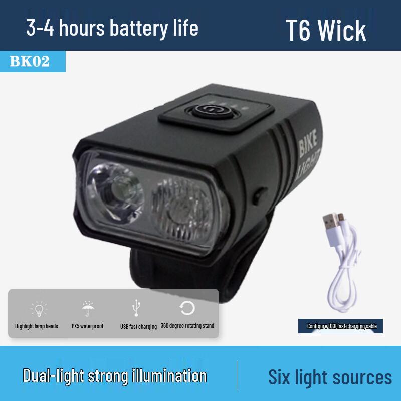 Li Shi USB Rechargeable T6 Bicycle Light Flashlight