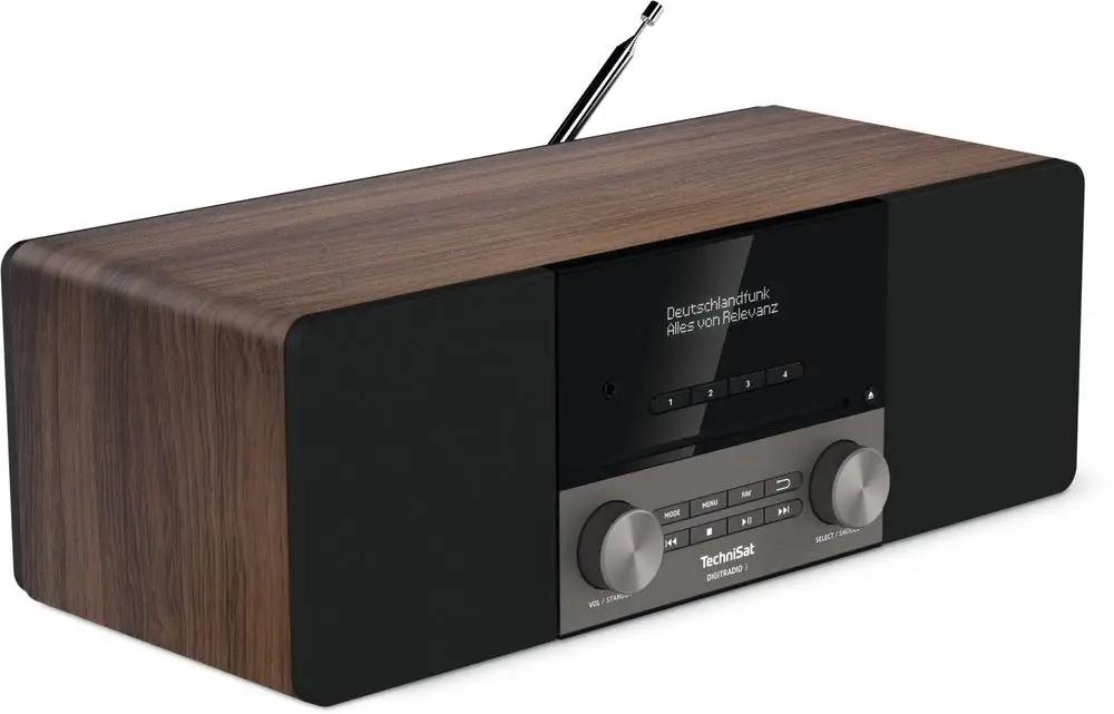 TechniSat DIGITRADIO 3 DAB+ FM CD Bluetooth Walnut Station Radio