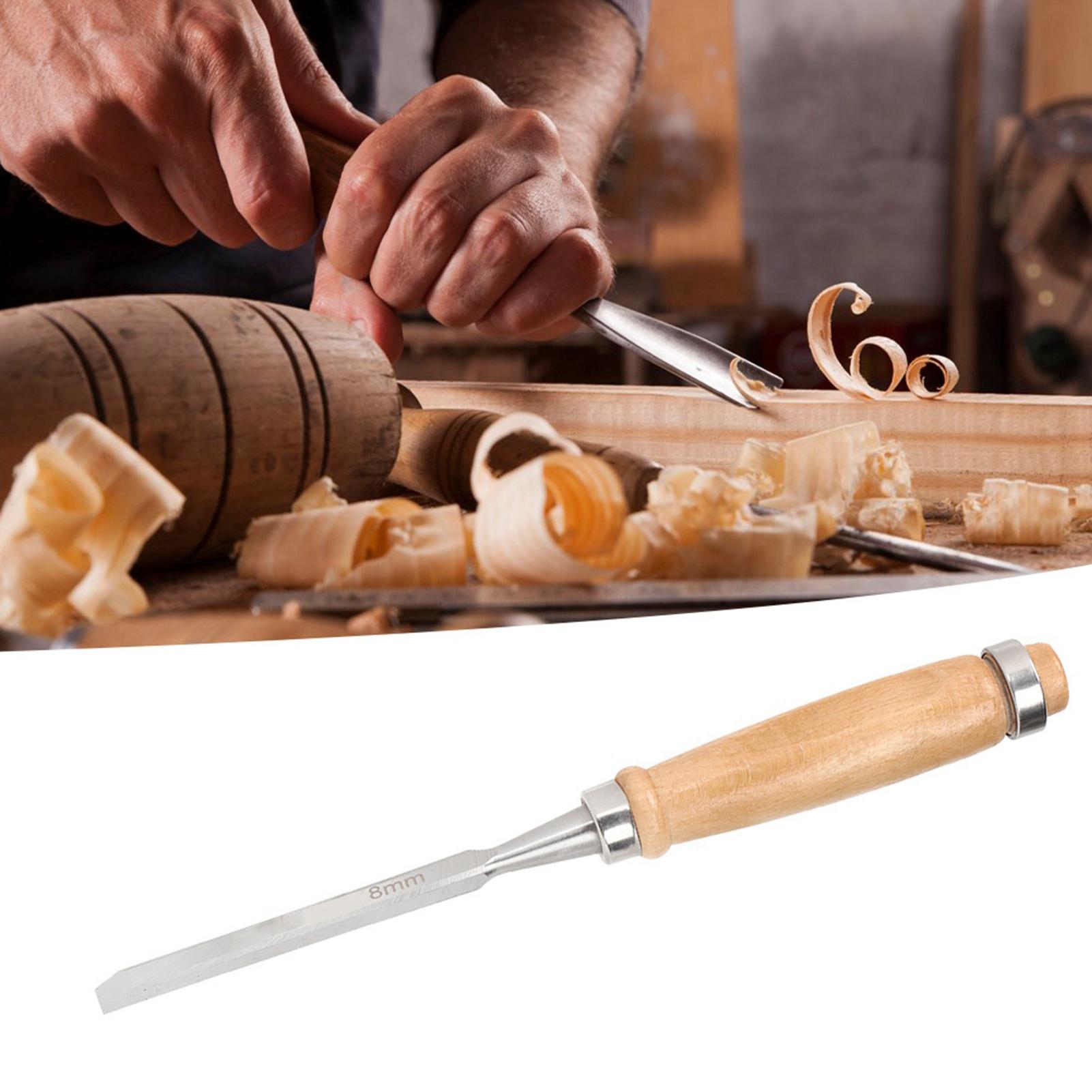 

Стамеска по дереву Прочная Хромованадиевая легированная сталь Столярный Деревообрабатывающий Ручной инструмент 8 мм