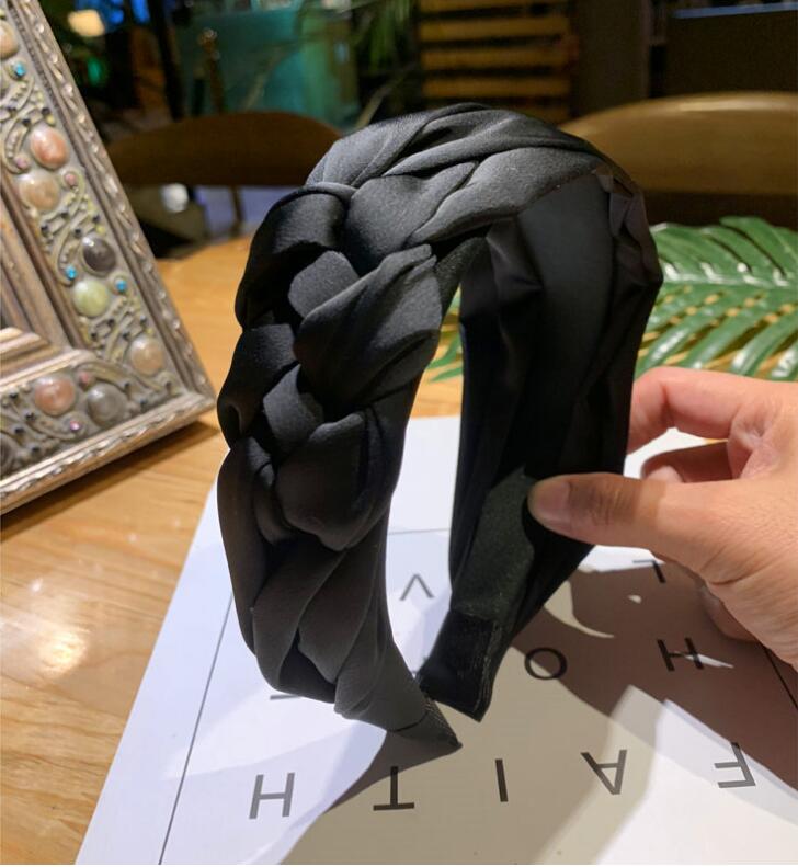 New Fashion DIY Multiple knots Hairbands For Women Ladies High-end Hair Band Wide Side Winter Hair Accessories