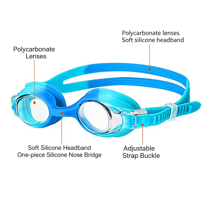 Children'S Anti-Fog Swimming Goggles Ages 3-12 Waterproof Clear Vision No Leaks Quick Adjust Strap Swimming Eyewear For Kids