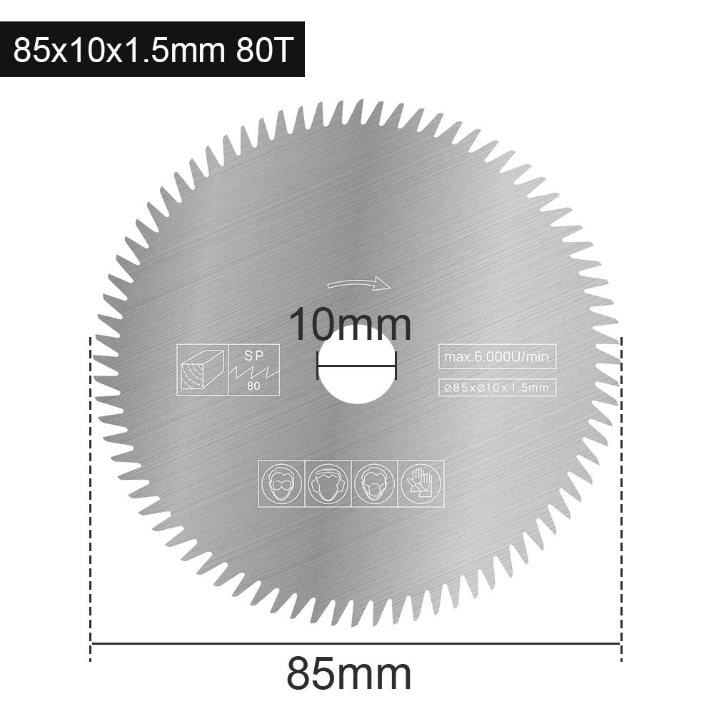 CMCP 85x10/15mm 80T Mini Disc de Ferăstrău Circular Disc Electric de Tăiere Disc pentru Tăiere Lemn/Metal Accesorii Scule Electrice