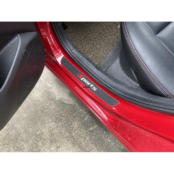 Car Accessories Rubber Door Sill Scuff Plate Protector Strip Guard Auto Sticker