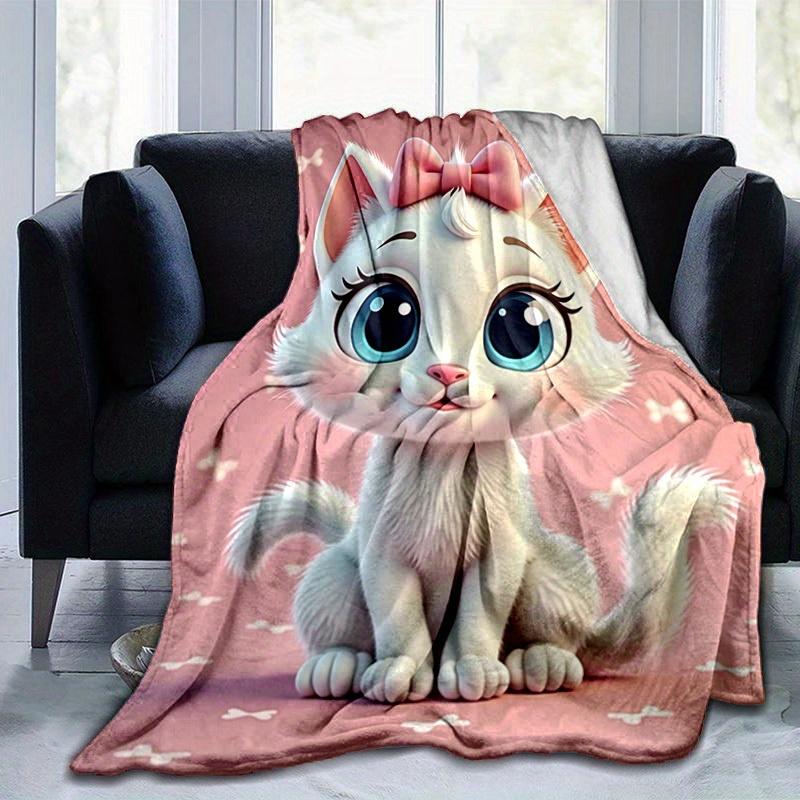 1pc Cute Cartoon Marie Cat, Seasonal Universal Home Decoration Blanket, Throw Blanket, for Decorating Your Own Sofa and Living Room, Super S