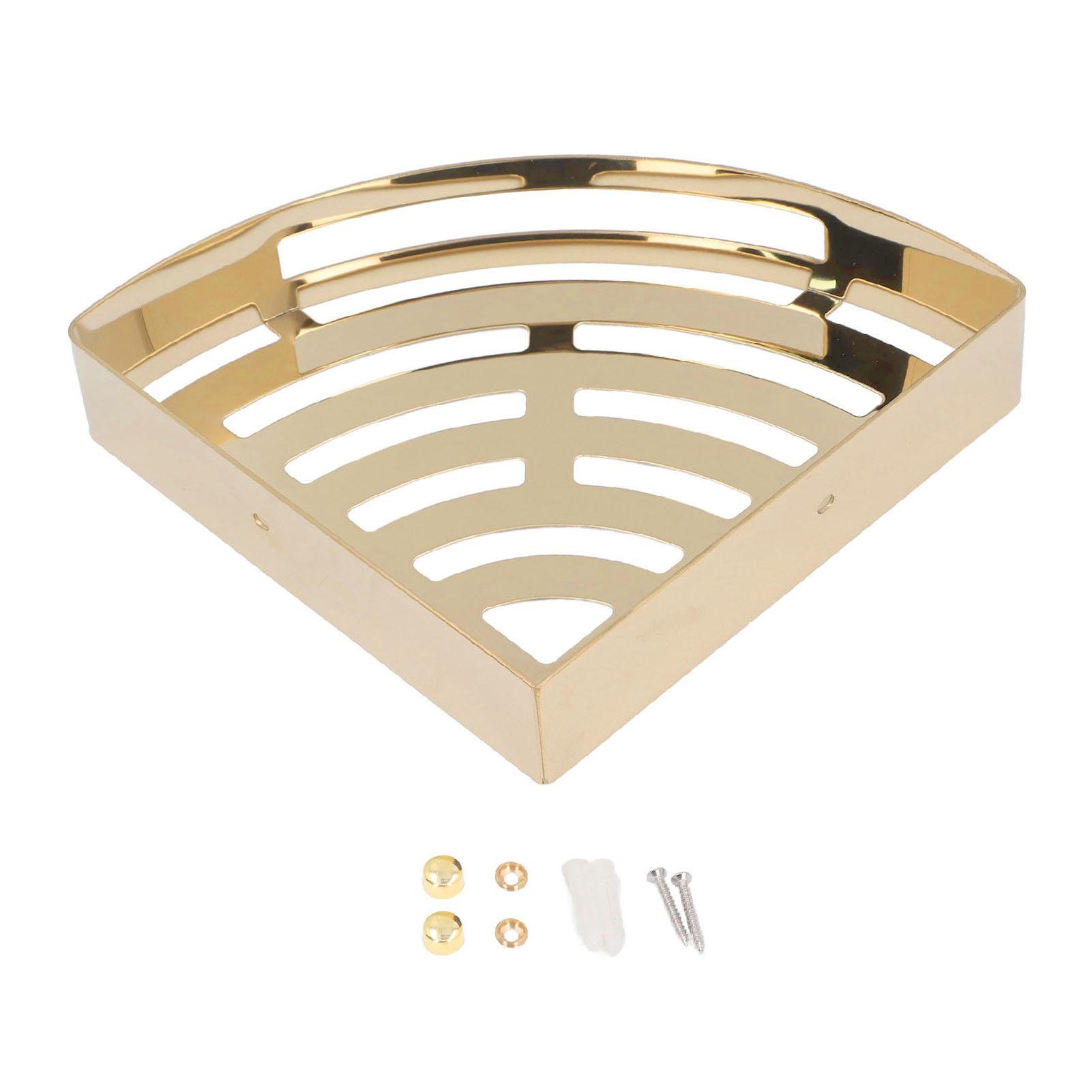Corner Shower Shelves Wall Mounted Stainless Steel Bathroom Shower Organizers Triangular Storage Shelf for Toilet Dorm