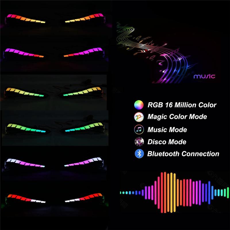 RGB Side Mirrors Light Indicator Blinker With LED Sequential Turn Signal For Infiniti Q50 Q60 Q70 QX30 QX50 QX60 QX70
