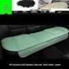 Bamboo Charcoal Leather Car Seat Cushion Set, Three-Piece, No Backrest, All-Season Interior Kit
