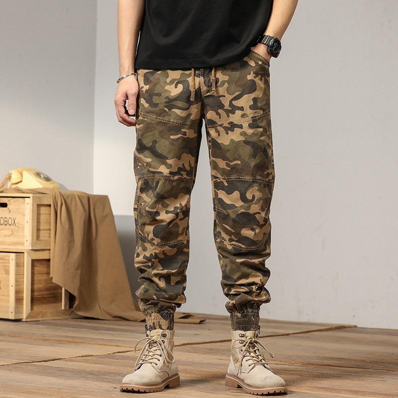 Men's Overalls Multi-pocket Outdoor Tooling Camouflage Pants Casual Loose Trendy Pants Men's High-end Men's Clothing