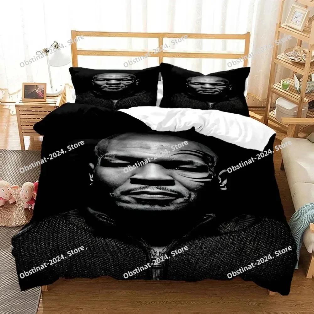 Mike Tyson Boxing Champion Bedding Set Printed Bed Set With Pillowcase Bed Duvet Cover Soft Single Double Queen Super King Size