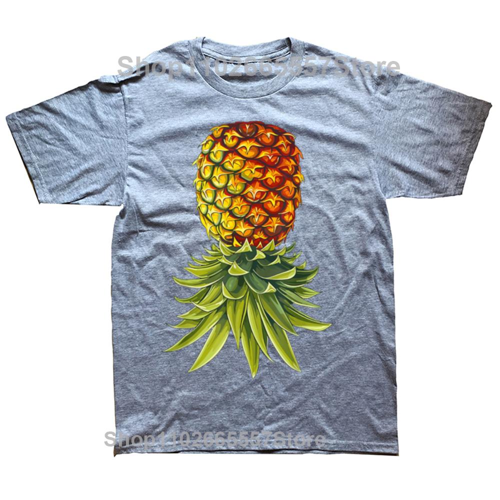 Lustig Wirklich Wie Invertiert Auf Dem Kopf Ananas T-Shirts Herren Mode Lässiges T-Shirt Baumwolle Locker Übergroßes T-Shirt