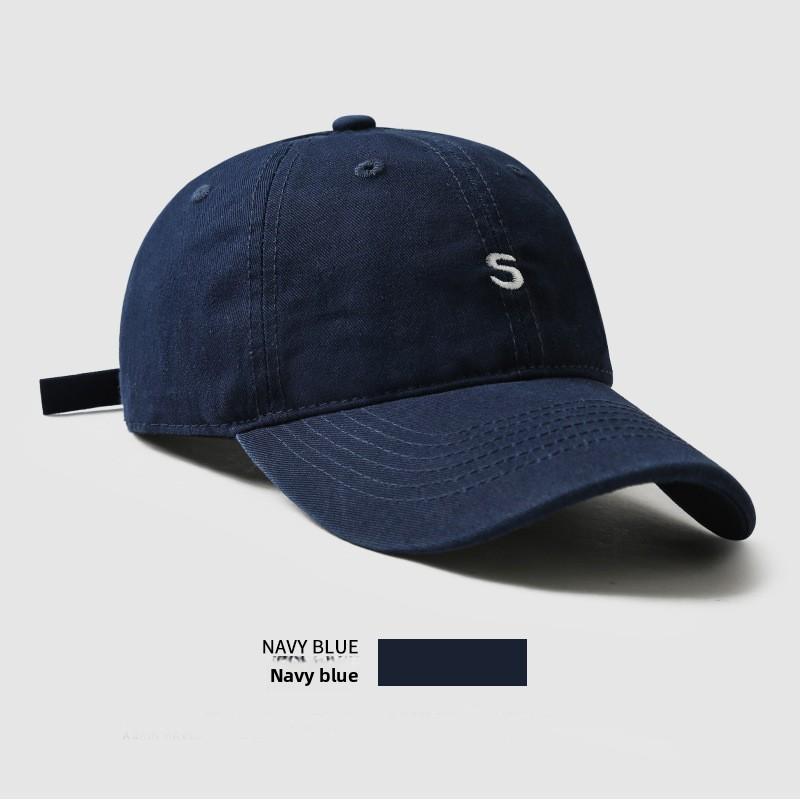 Simple Baseball Hat With Solid Color And Letter Embroidery Design Daily For