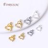 Fermoirs mousqueton en forme de cœur plaqués or 18 carats pour la fabrication de bijoux, Fermoirs fermoirs cœur 10 mm/12 mm pour accessoires de fabrication de bracelets et colliers