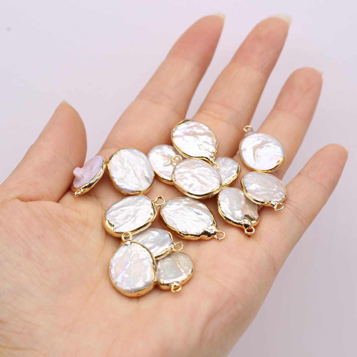 

1 шт/2 шт жемчужные серьги кулон пресноводный жемчуг овальный кулон для изготовления ювелирных изделий DIY ожерелье аксессуар