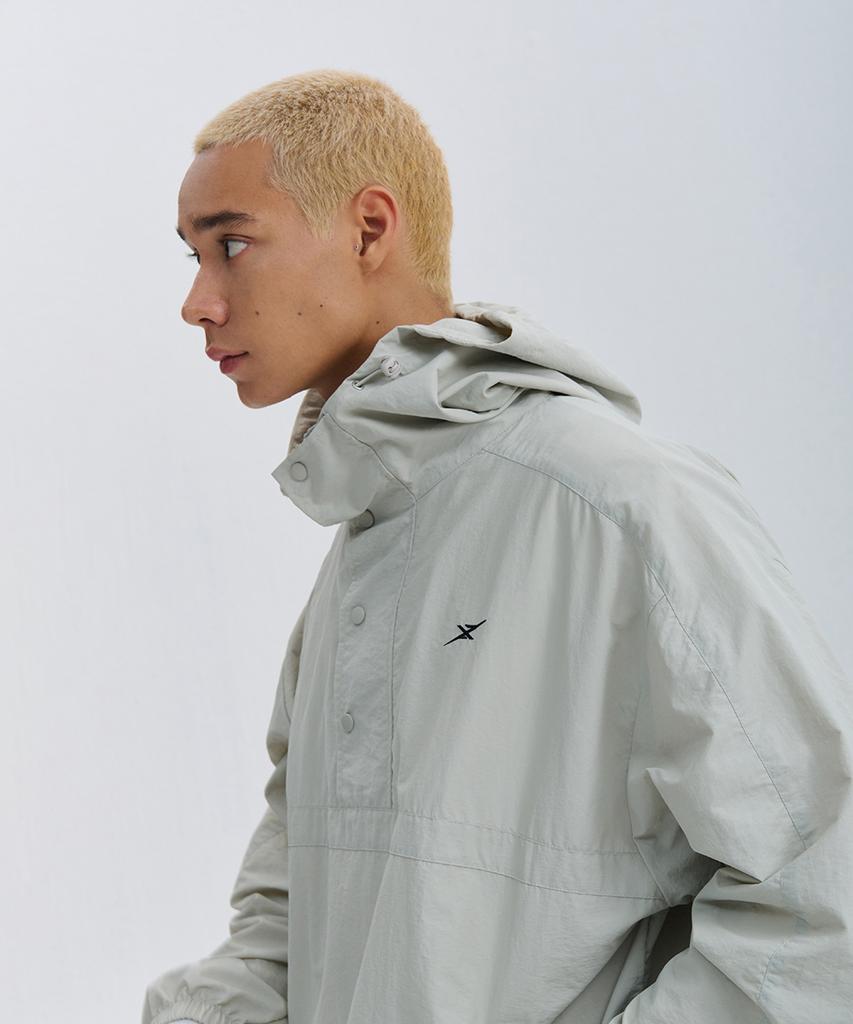 Ninez Hidden Placket Hooded Anorak (2 Colors)