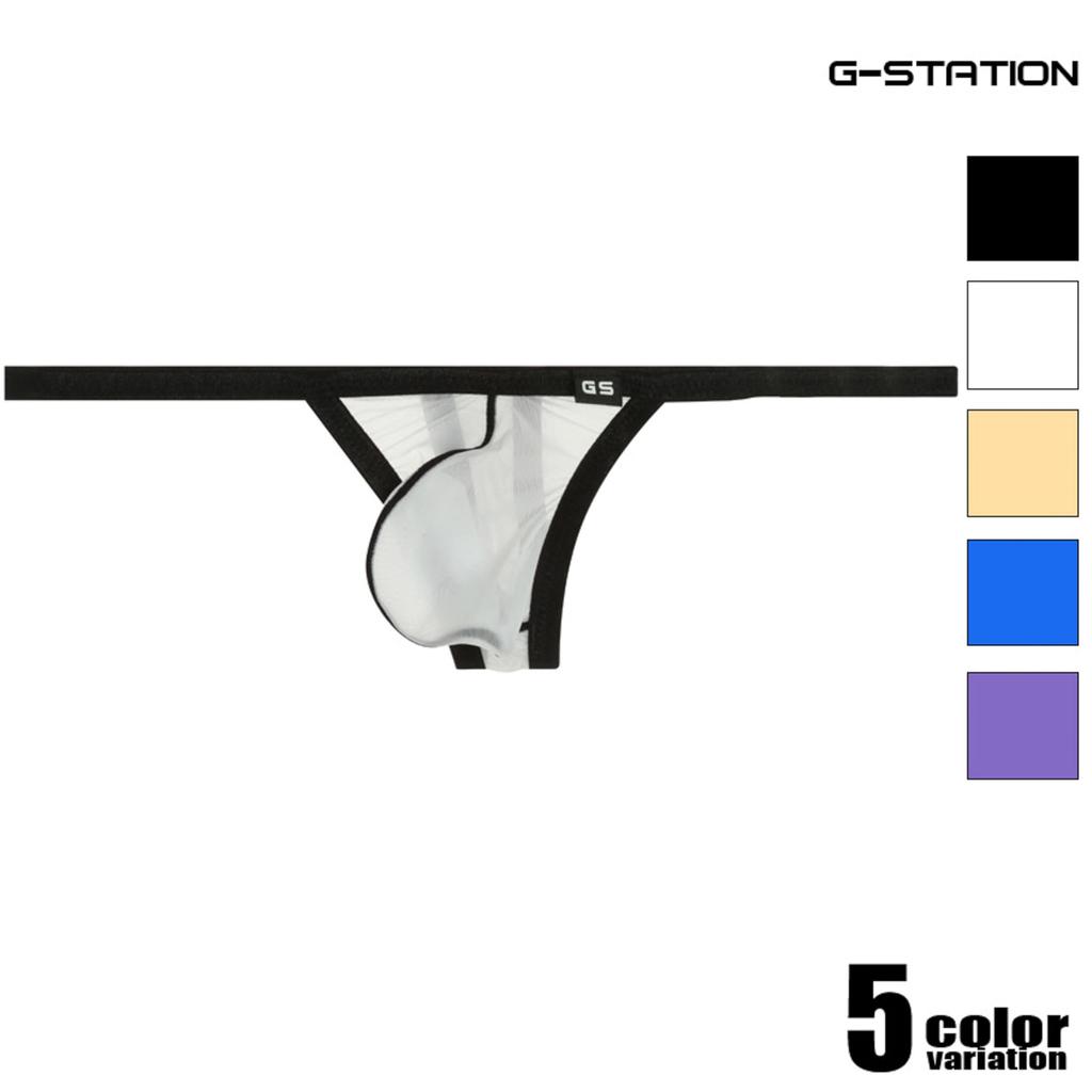 Size Convex Full 3D Stitching G-Station Men's T-Back, M, Purple, STC, Front, Seam, Men's Underwear,