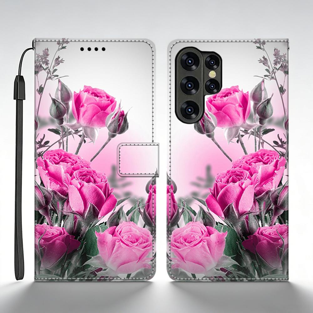 

S24Ultra Case For Samsung S24 Ultra Case Leather Flip Wallet Case For Samsung Galaxy S24 Ultra Back Cover Shockproof Coque Funda Samsung S24Ultra