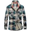 Men's Spring and Autumn Long-sleeved Men's Shirts Pure Cotton Casual Plaid Tops Large Size Loose Shirts for Men