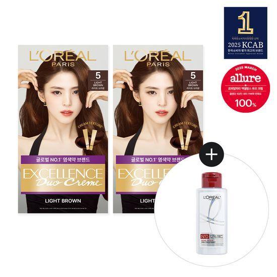 L'Oréal Paris Excellence DUO Cream (choose one of two colors) (Brown/Light Brown)
