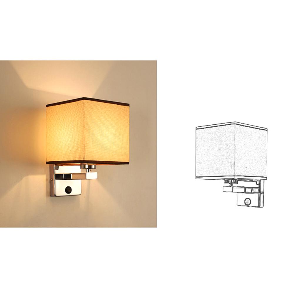 Wall Light LED Modern Wood Indoor Corridor Wall Mounted Sconce Without Bulb Chinese Style White