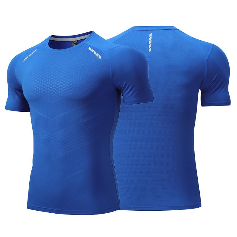 Men Thin Ice Silk Tops Running Short-sleeved Sports T-shirt Gym Fitness Muscle Training Sweatshirt Dry Fit Tight Tracksuits