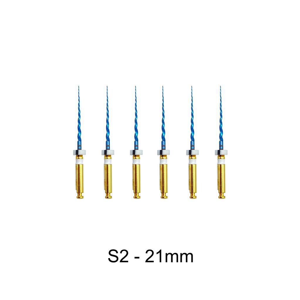 6Pcs Dental Heat Activated Canal Root Files Super File Bluesx-F3 25Mm Dentist Tools Can Bend For Preparing Root Canal Treatment