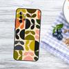 Multi Stem Orla K-Kiely Folio Phone Case For Samsung Galaxy A13,A21s,A22,A31,A32,A52,A53,A71,A80,A91 Soft Black Phone Cover