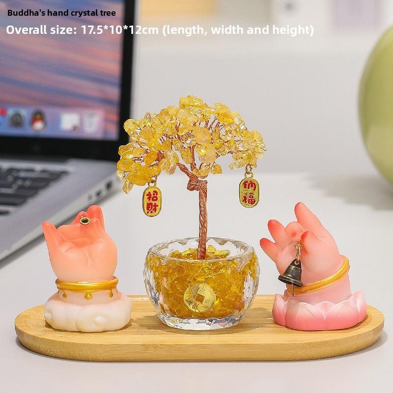 Crystal Tree Resin Craft Gift For Office Decor And Relaxation