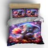 Fantasy Elephant Floral Decor Set Exquisite Three-Piece Bedding Set Gift For Kids And Adults