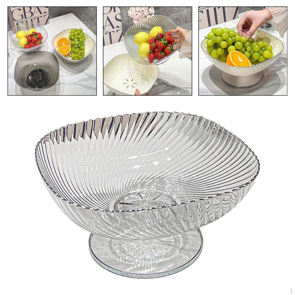 Draining Fruit Bowl Large Multi -purpose Special Panels Snack Candy Plate Container