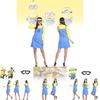 Entzückendes gelbes Minion Cosplay Kostüm für Frauen Perfekt für Halloween-Partys und Events
