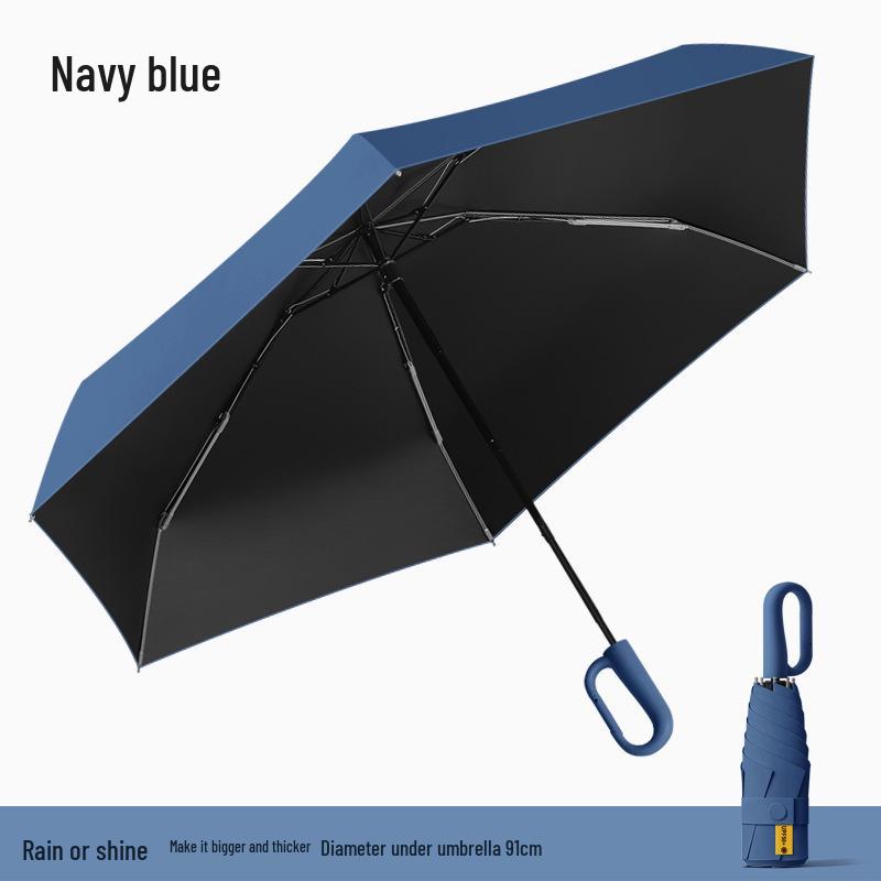 Douyin Popular Portable Round Five-Fold UV Protection Dual-Use Umbrella