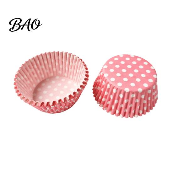 Greaseproof Paper Molds 100PCS Disposable Cupcake Liners, Food-Grade Baking Cups, Polka Small Event Tools Dot Print Standard Muffin for Home