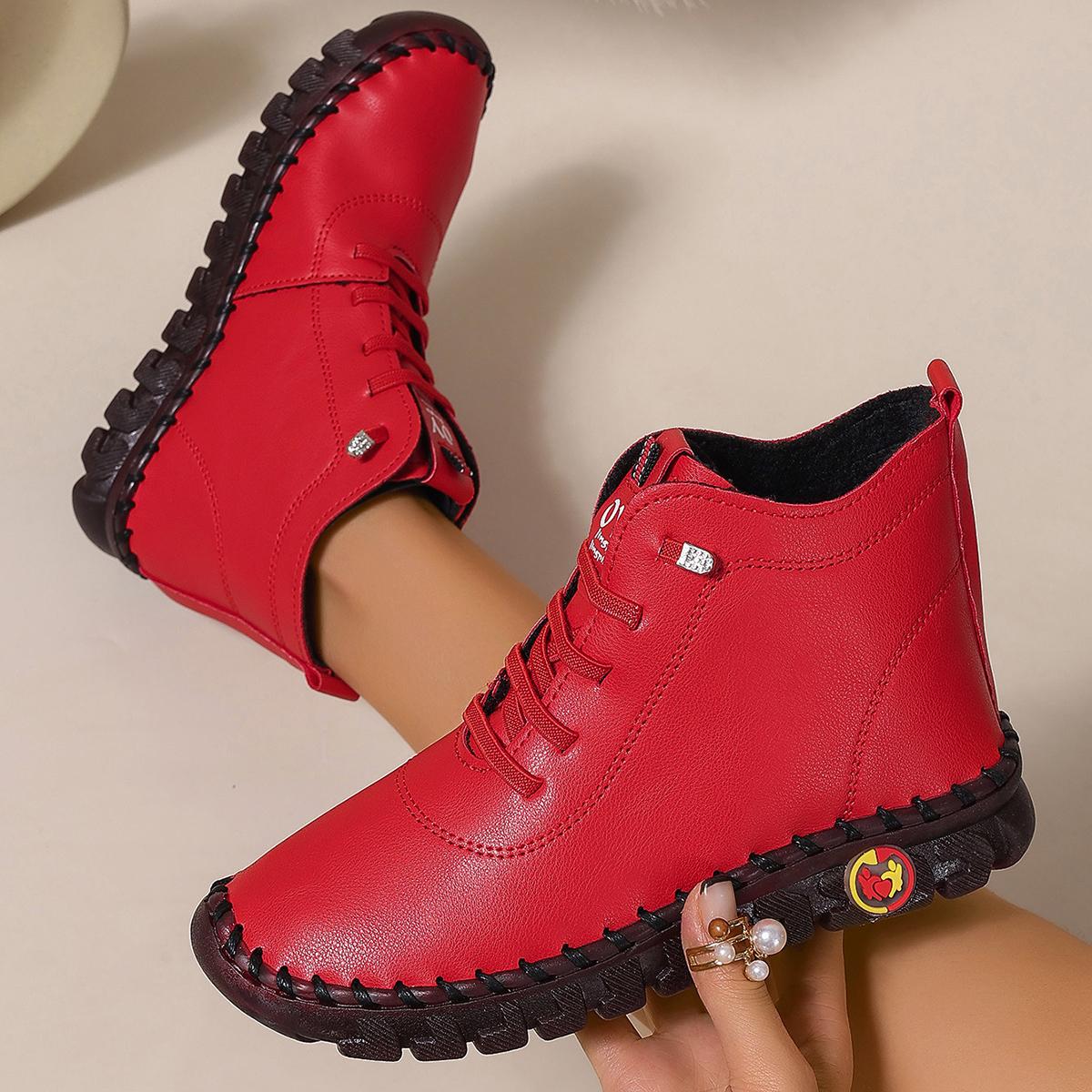 

Fashion Women Ankle Boots Mom Cotton Shoes for Women 2025 New Waterproof Keep Warm Short Snow Boots Outdoor Comfortable Women Sneakers 36