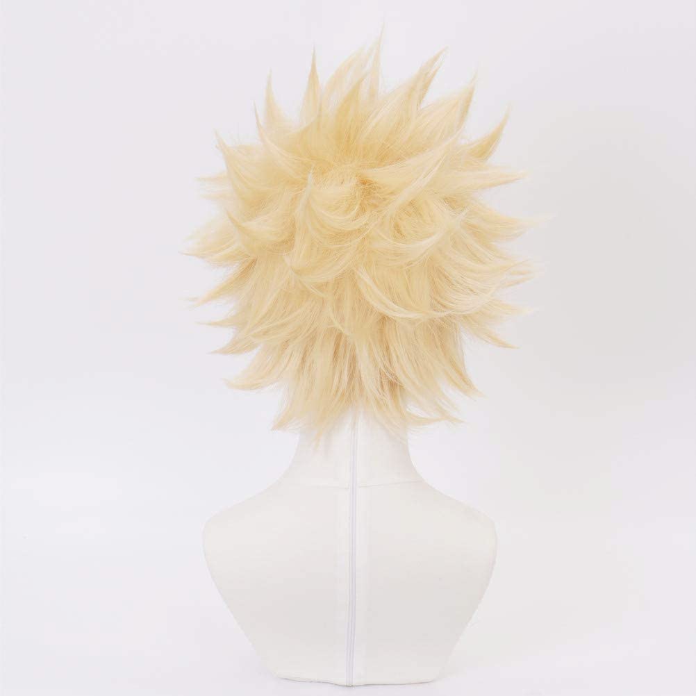 Eileen My Hero Academia Bakugo Katsuki Wig, Heat-Resistant, Disguise Wig, Anime Wig, School Festival Wig, Includes Net