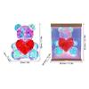 3D Bear Night Light Valentine's Day Gifts Colorful Glowing Bear Led Bear Holding A Red Heart Unique Gift And Table Decoration