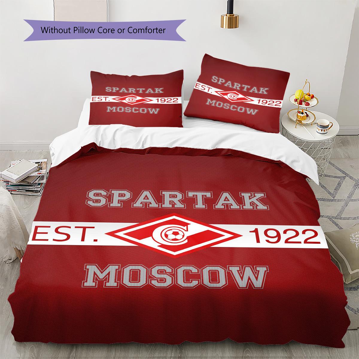 

FCSpartakMoscow Pattern Bedding Quilt Set Quilt Cover Pillowcase Home Decoration Birthday Gift (1 * duvet cover + 2 * pillowcase, without core) 135x200cm