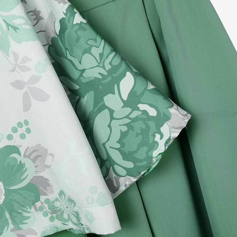 ZANZEA Women Print 3/4 Sleeve Blouse and Wide Leg Pants Casual Two Piece Suit Sets