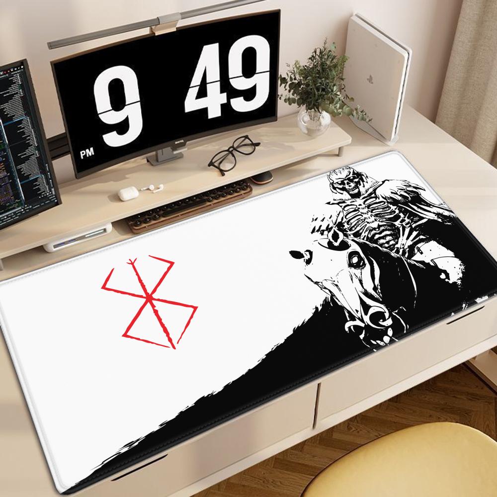 Black White Anime Mouse Pad Guts Sword In Berserk Gamer Mouse Mat Computer Gaming Accessories Keyboard Laptop Mouse Desk Pad