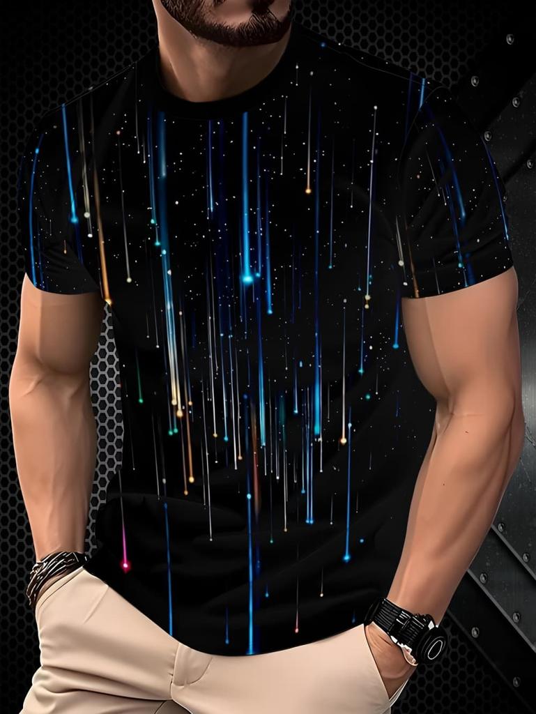 Fashion T-Shirts for Men 3D Print Men's T-Shirts Street Designer Short Sleeved Loose Oversized Tops Tees Daily Casual Sportswear